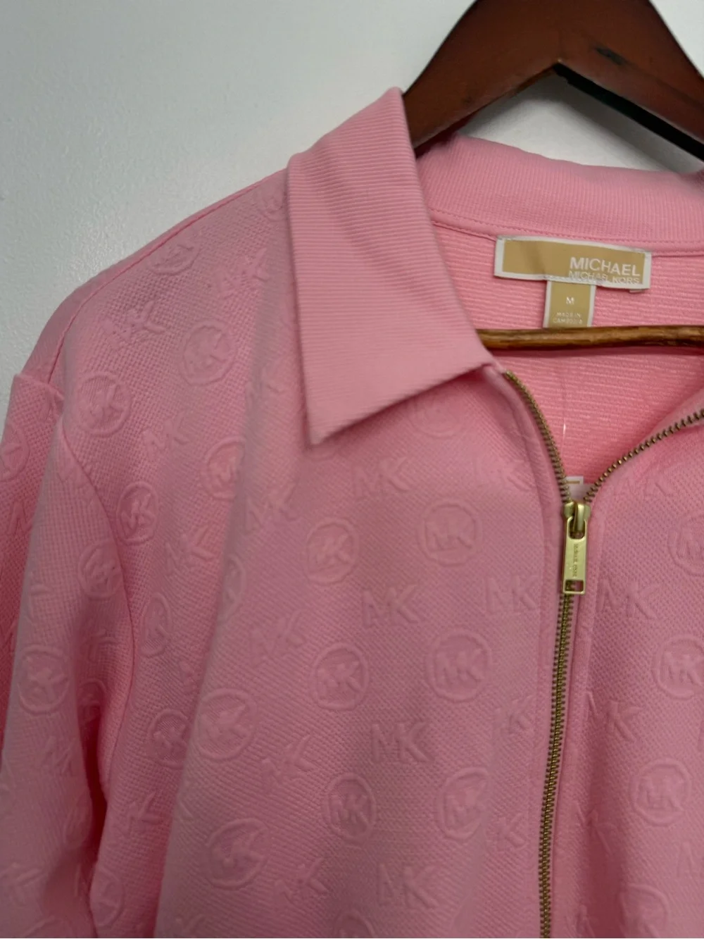 Michael Kors Pink Zip-Front Women's Jumpsuit Size M
